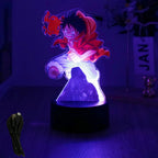 LED Night Light Anime Figure One Piece Luffy Zoro Figures Lamp PVC Action Collection Bedside Table Decoration Kid Christmas Gift