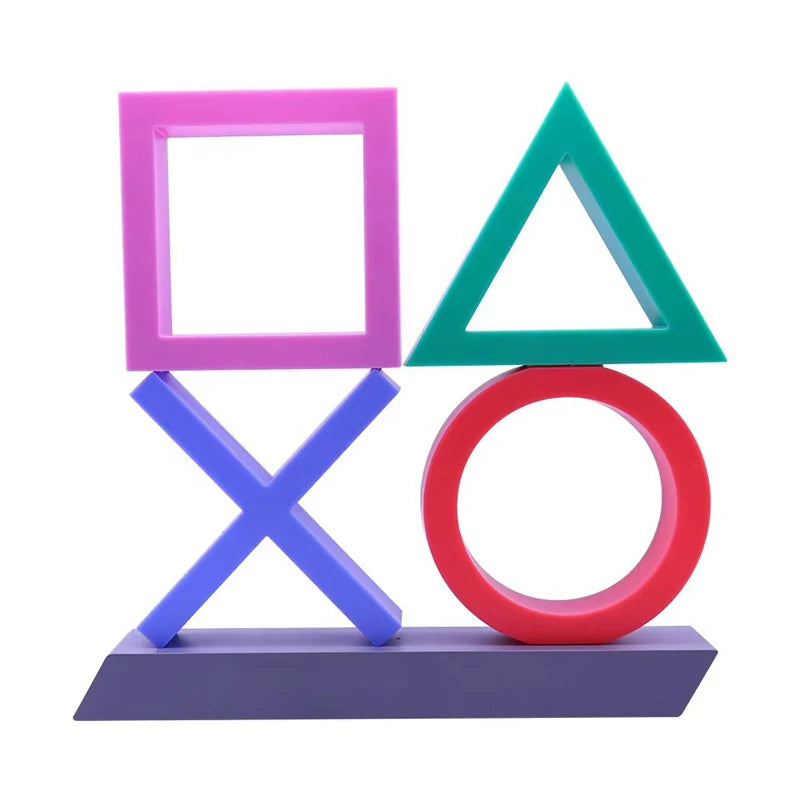 For PS4/PS5 Game Icon Lamp Sign Sound Control Decorative Lamp Colorful Lampstand 2Types Table Top Atmosphere Small Night Light