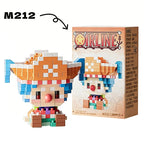 ONE PIECE Sun God Nika Luffy Micro Building Block Chopper Ace Buggy 3D Anime Model Assembly Mini Bricks Figure Toys For Gift