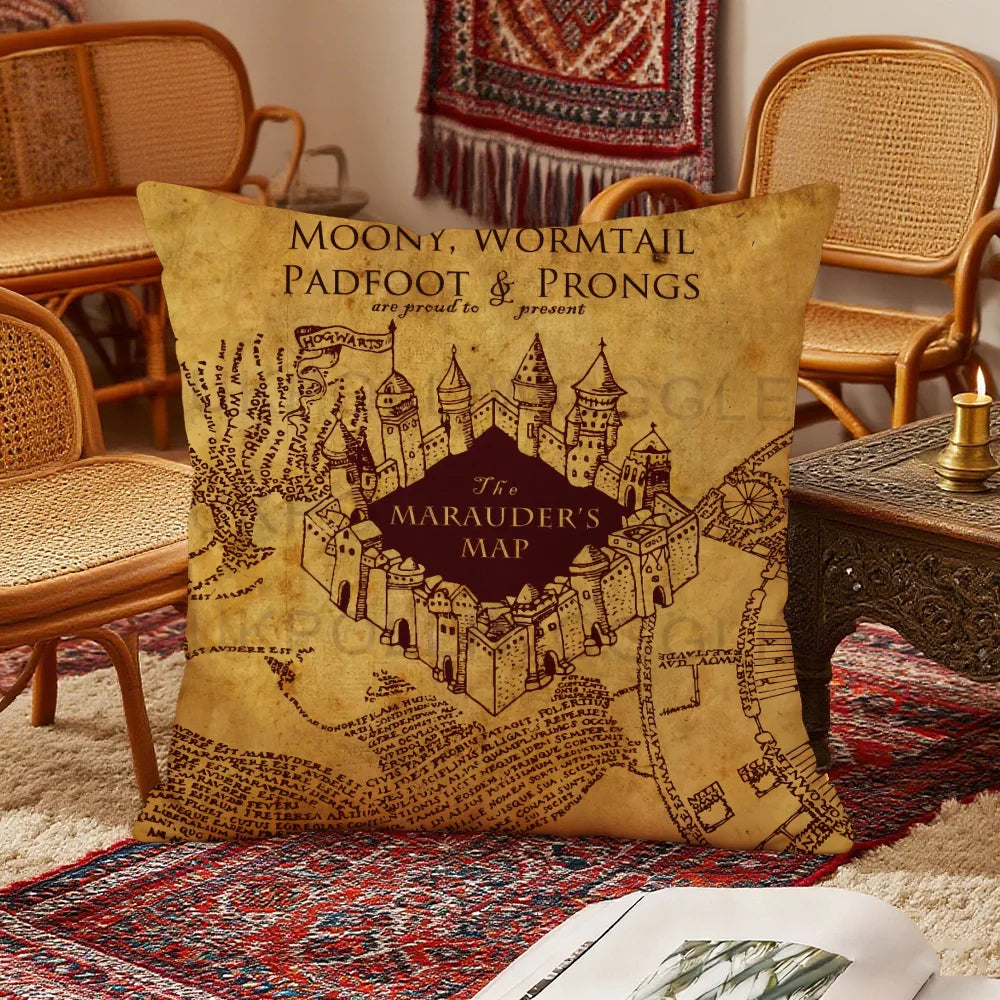 H-harry P-potter cushion cover Bedroom Sofa Decorative home Car portable Cushion Cover With Zipper Soft pillowcase