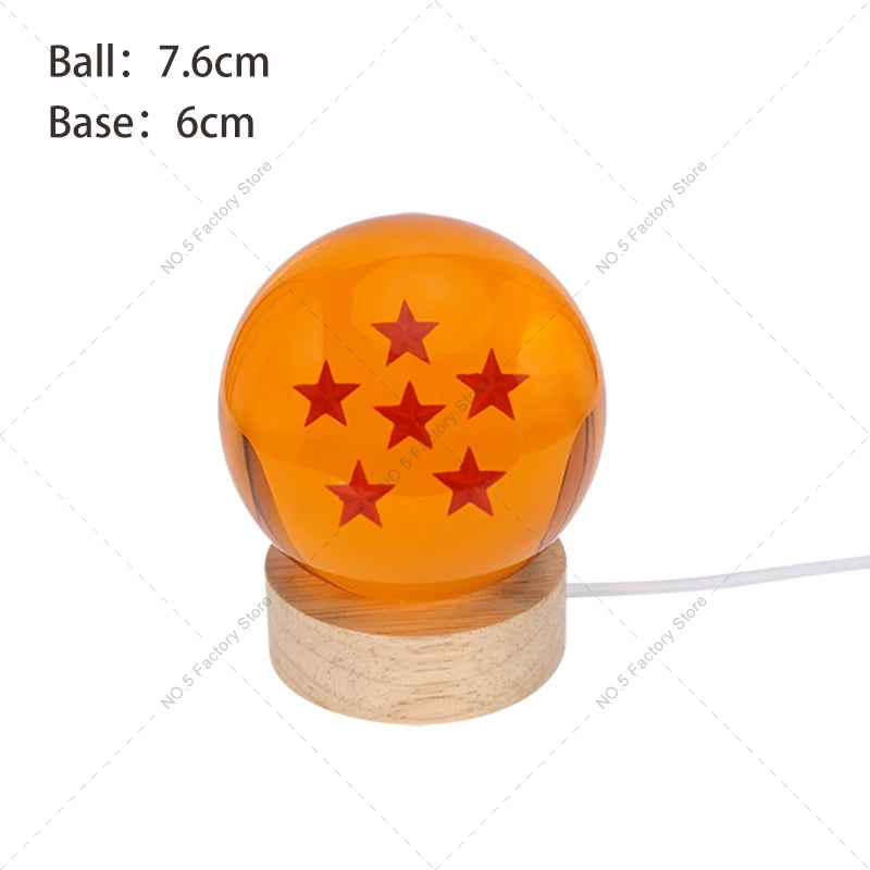 Dragon Ball Crystal Ball Lamp Action Figure Shenron Wish Balls Led Night Light Shenlong 1-7 Star Crystal Balls Anime Figurine