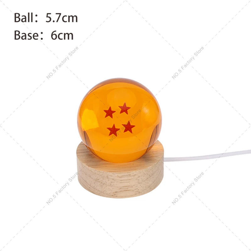 Dragon Ball Crystal Ball Lamp Action Figure Shenron Wish Balls Led Night Light Shenlong 1-7 Star Crystal Balls Anime Figurine