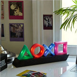 For PS4/PS5 Game Icon Lamp Sign Sound Control Decorative Lamp Colorful Lampstand 2Types Table Top Atmosphere Small Night Light
