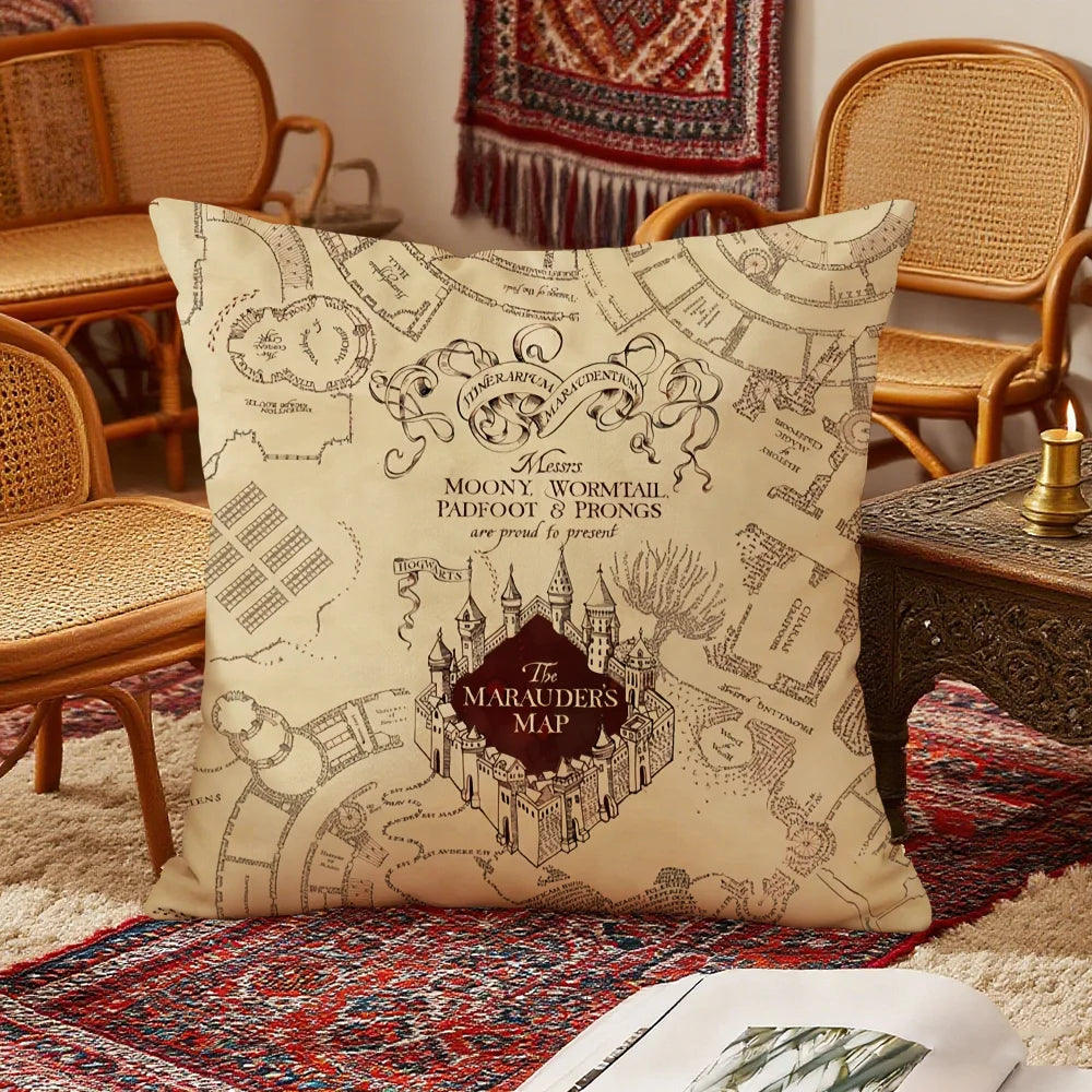 H-harry P-potter cushion cover Bedroom Sofa Decorative home Car portable Cushion Cover With Zipper Soft pillowcase