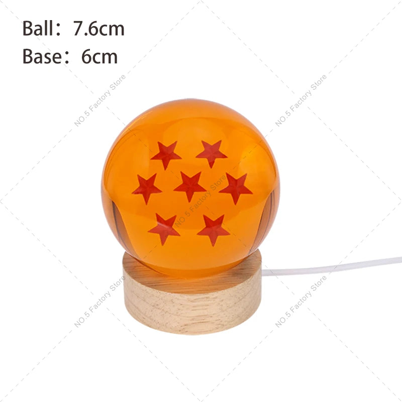 Dragon Ball Crystal Ball Lamp Action Figure Shenron Wish Balls Led Night Light Shenlong 1-7 Star Crystal Balls Anime Figurine
