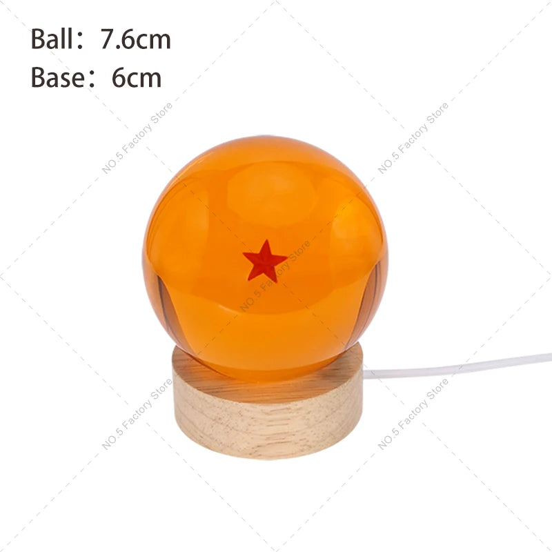 Dragon Ball Crystal Ball Lamp Action Figure Shenron Wish Balls Led Night Light Shenlong 1-7 Star Crystal Balls Anime Figurine