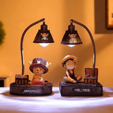 One Piece Luffy 3D LED Night Light, Anime Desktop Lamp for Study Office Decor - Cool Birthday Christmas Gift for Fans Men Women