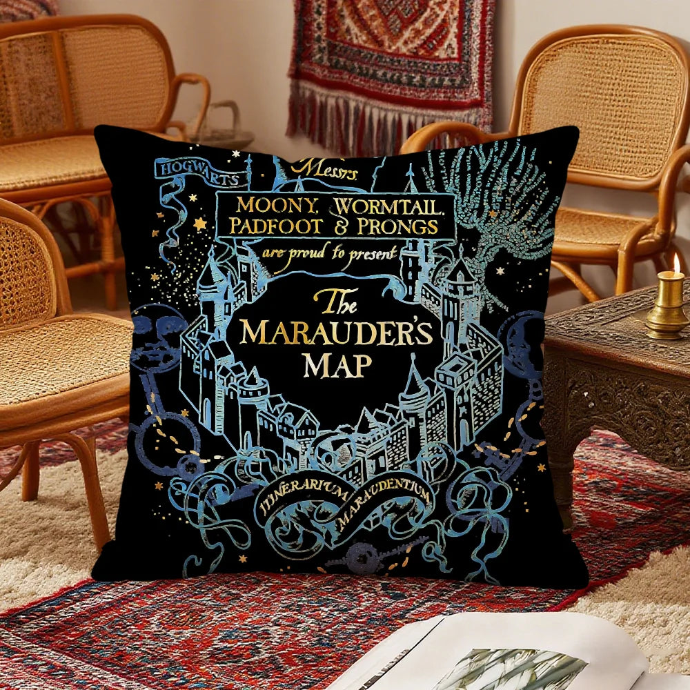 H-harry P-potter cushion cover Bedroom Sofa Decorative home Car portable Cushion Cover With Zipper Soft pillowcase