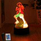 LED Night Light Anime Figure One Piece Luffy Zoro Figures Lamp PVC Action Collection Bedside Table Decoration Kid Christmas Gift