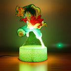 LED Night Light Anime Figure One Piece Luffy Zoro Figures Lamp PVC Action Collection Bedside Table Decoration Kid Christmas Gift