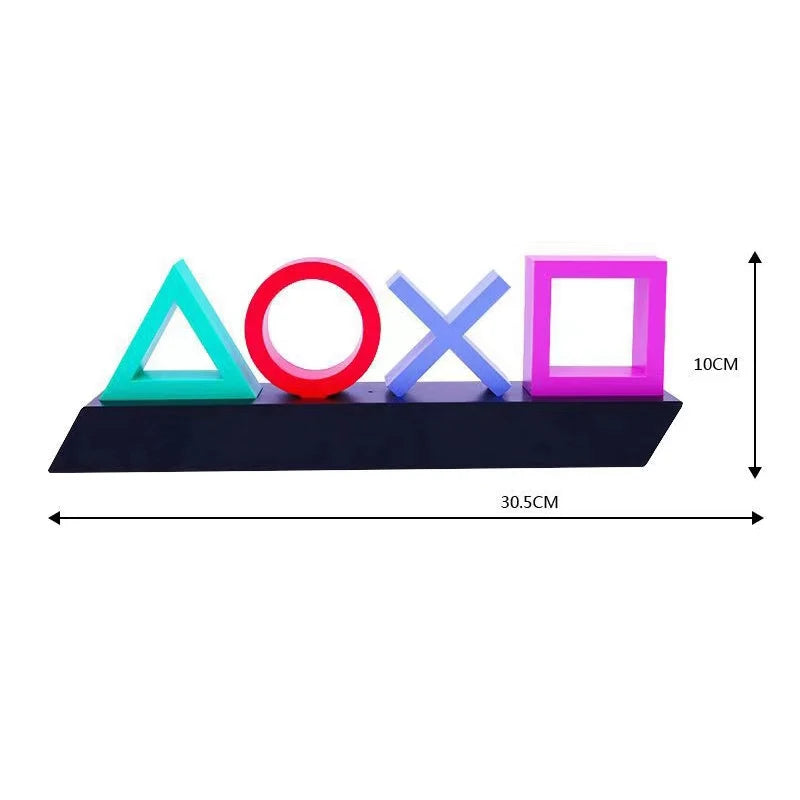 For PS4/PS5 Game Icon Lamp Sign Sound Control Decorative Lamp Colorful Lampstand 2Types Table Top Atmosphere Small Night Light