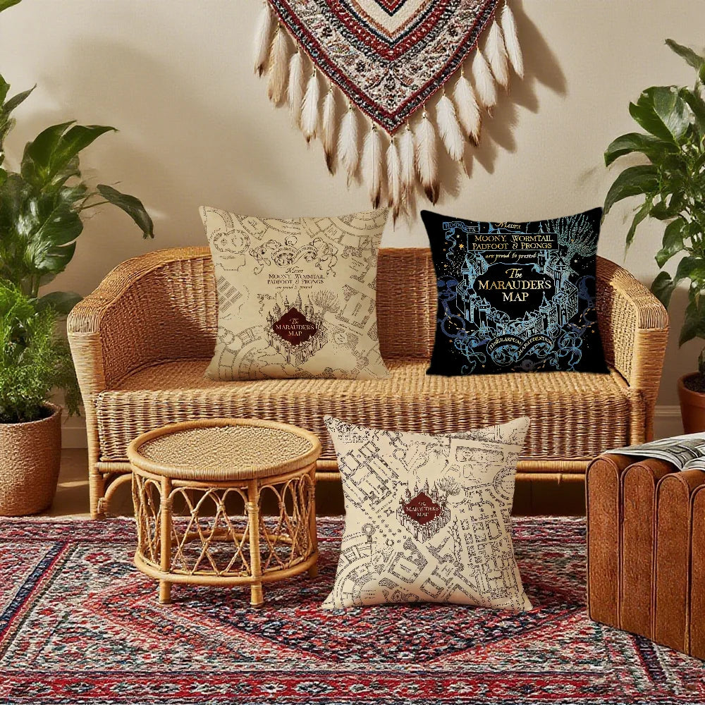 H-harry P-potter cushion cover Bedroom Sofa Decorative home Car portable Cushion Cover With Zipper Soft pillowcase