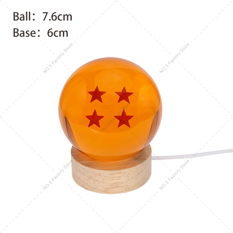 Dragon Ball Crystal Ball Lamp Action Figure Shenron Wish Balls Led Night Light Shenlong 1-7 Star Crystal Balls Anime Figurine