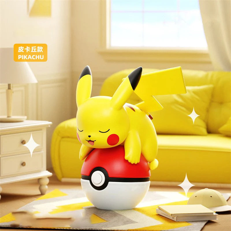 Authentic Pok é mon Night Light Doll Pikachu EEVEE CHARMANDER BULBASAUR PSYDUCK Handmade Ornament Toy Children's Christmas Gift