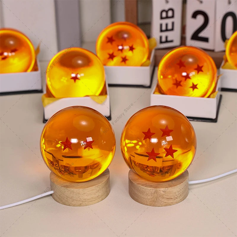 Dragon Ball Crystal Ball Lamp Action Figure Shenron Wish Balls Led Night Light Shenlong 1-7 Star Crystal Balls Anime Figurine