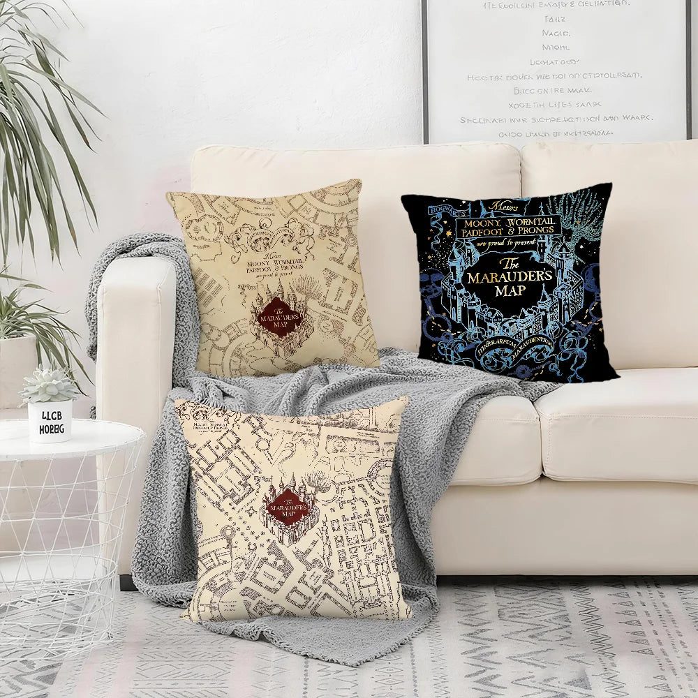 H-harry P-potter cushion cover Bedroom Sofa Decorative home Car portable Cushion Cover With Zipper Soft pillowcase