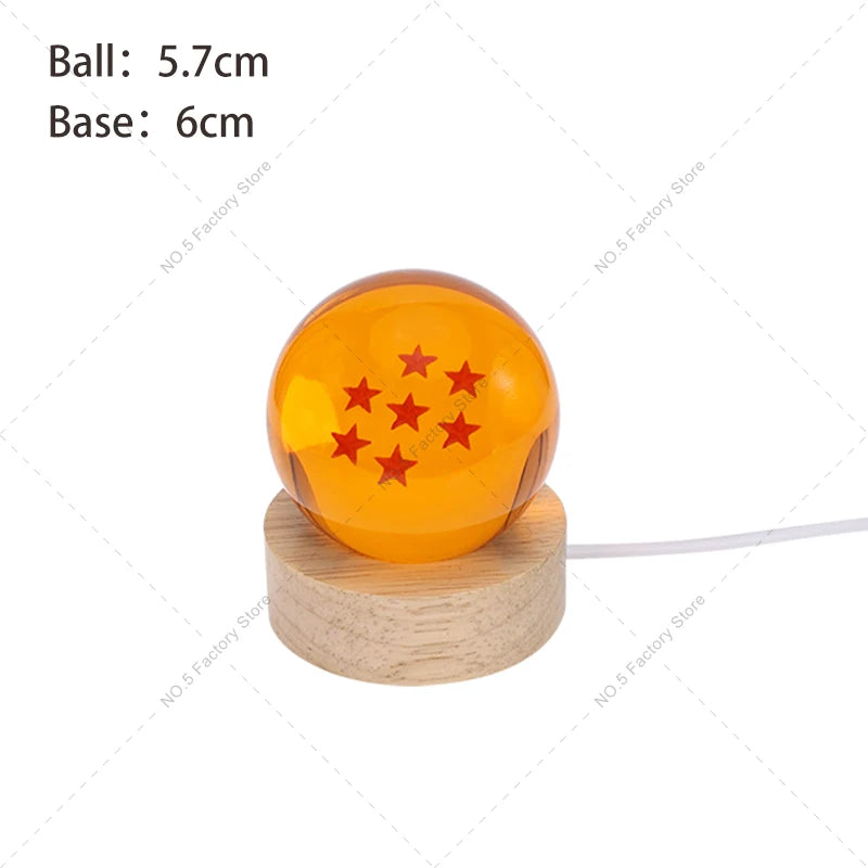 Dragon Ball Crystal Ball Lamp Action Figure Shenron Wish Balls Led Night Light Shenlong 1-7 Star Crystal Balls Anime Figurine