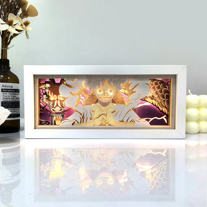 3D Anime Light Box Led Paper Carving  Bedroom Decor Night Lamp Cartoon Manga Shadow Glowing Lightbox Table Lamp for Friend Gifts